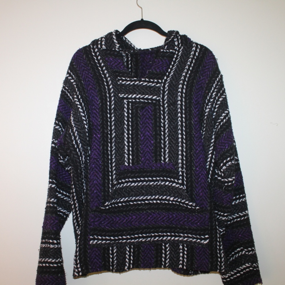 Stripe Woven Baja Hoodie